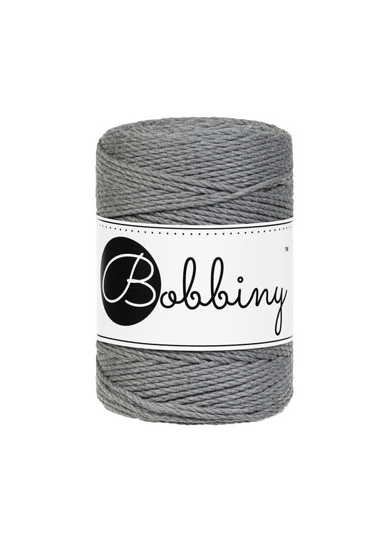 Makramē virve 3PLY - Stone Grey